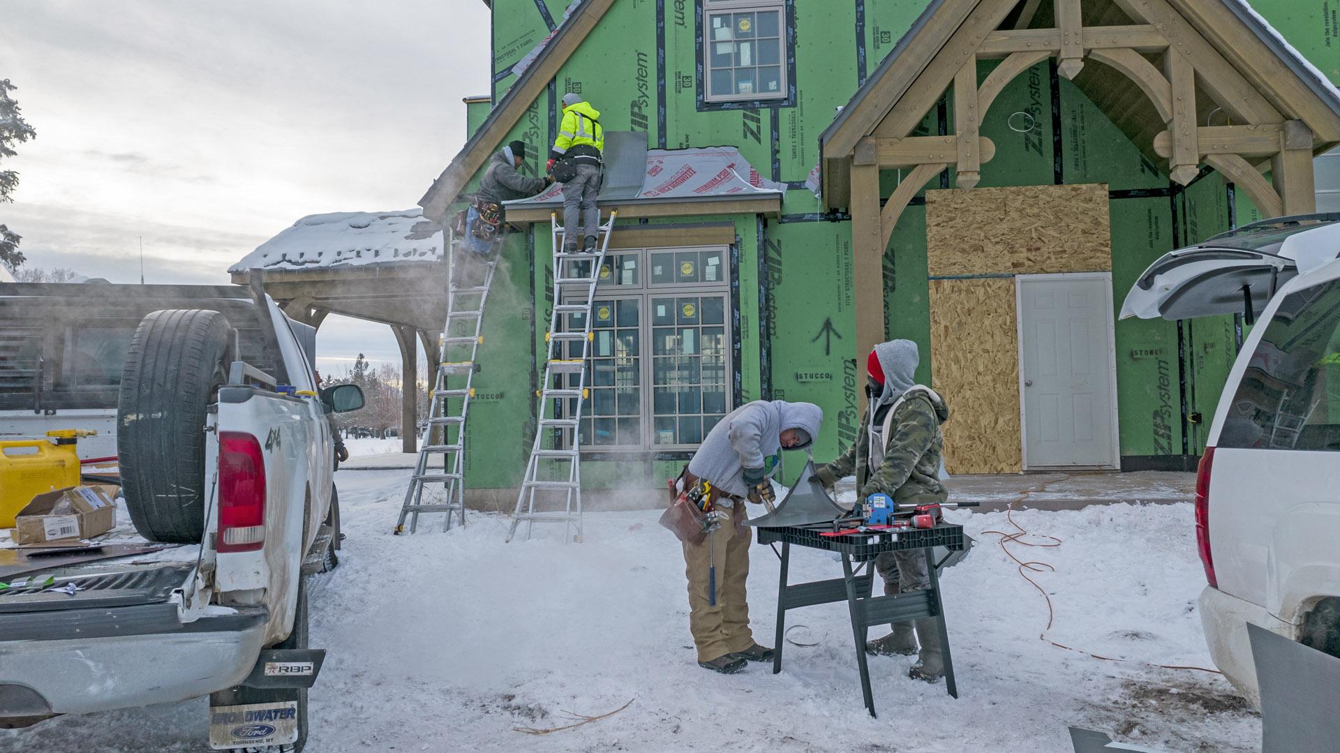 AquaBlock crew at work on a Bozeman project