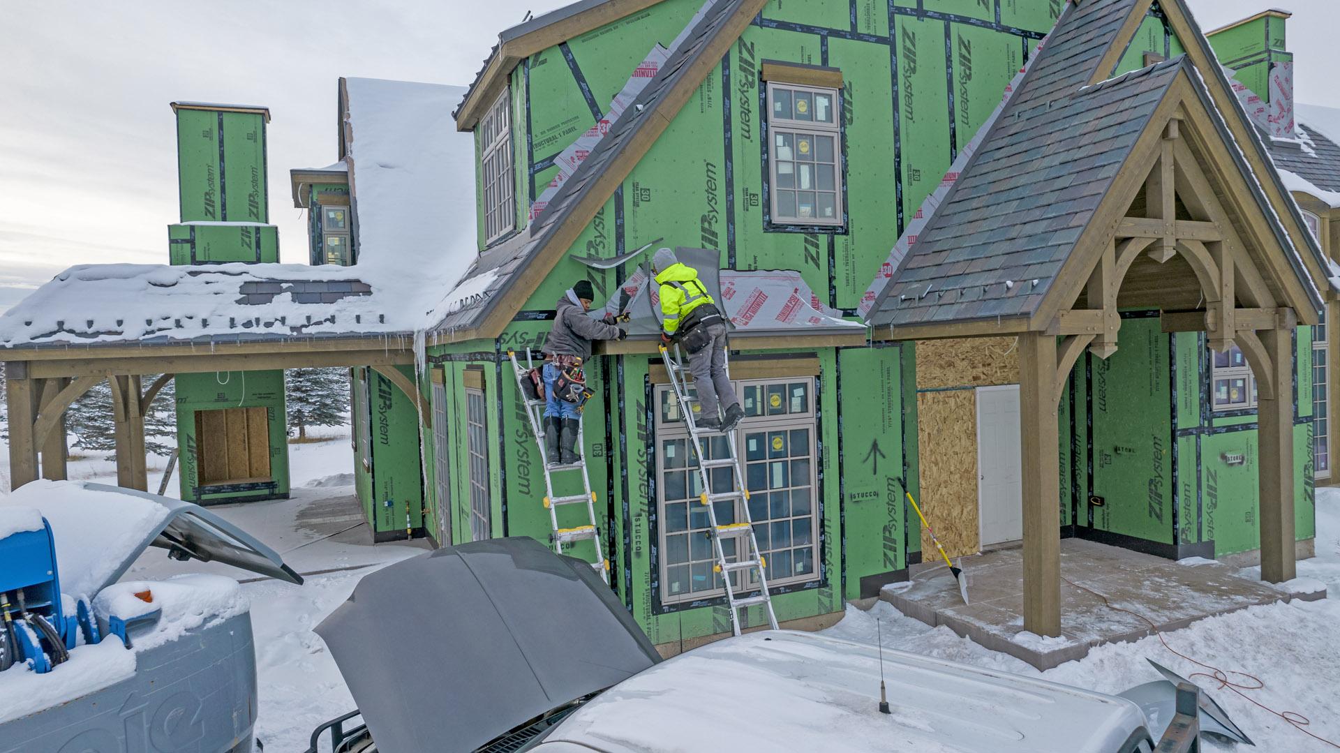 Eco-Friendly Mountain Retreat — exterior detail view
