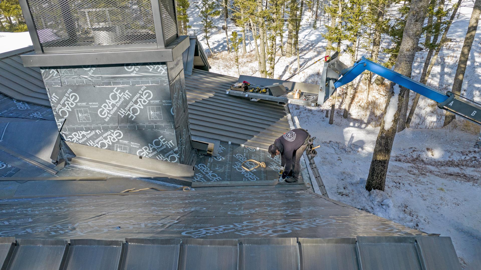 Kirkwood Creek Rd roof installation — detail 1